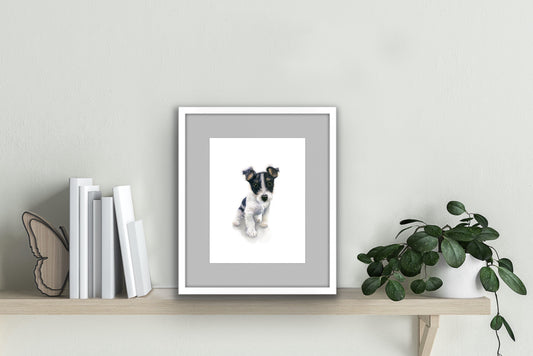 Abandoned Puppy, Fine Art Giclee 10x8" Mini Print