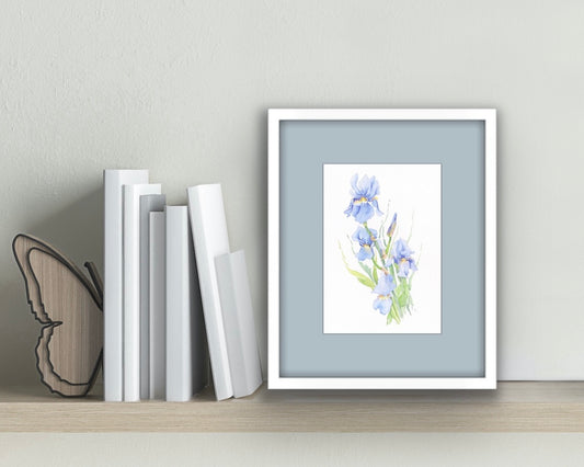 Blue Iris, Fine Art Giclee 10x8" Mini Print