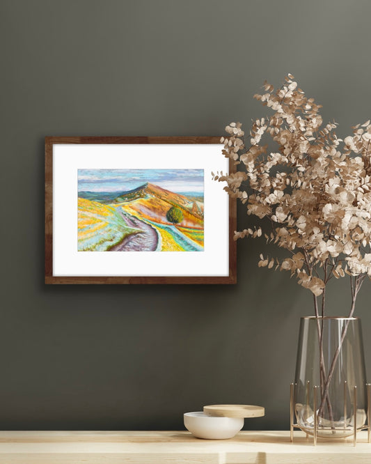 Malvern Hills - Pastel, Fine Art Giclee 10x8" Mini Print