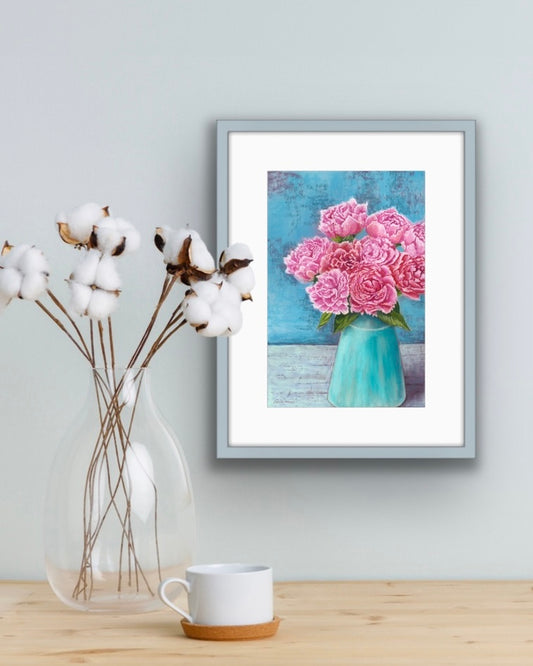 Pinky Blue, Fine Art Giclee 10x8" Mini Print