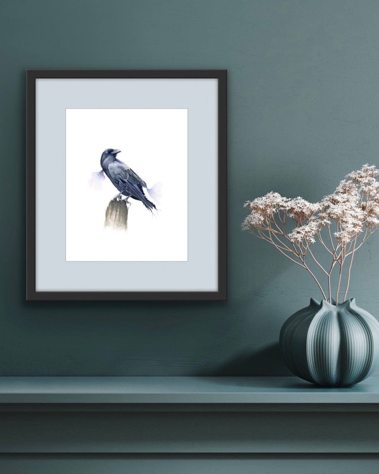 Raven, Fine Art Giclee 10x8" Mini Print