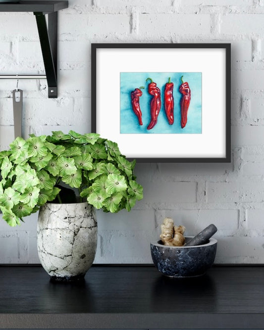 Red Hot Chilli Peppers, Fine Art Giclee 10x8" Mini Print