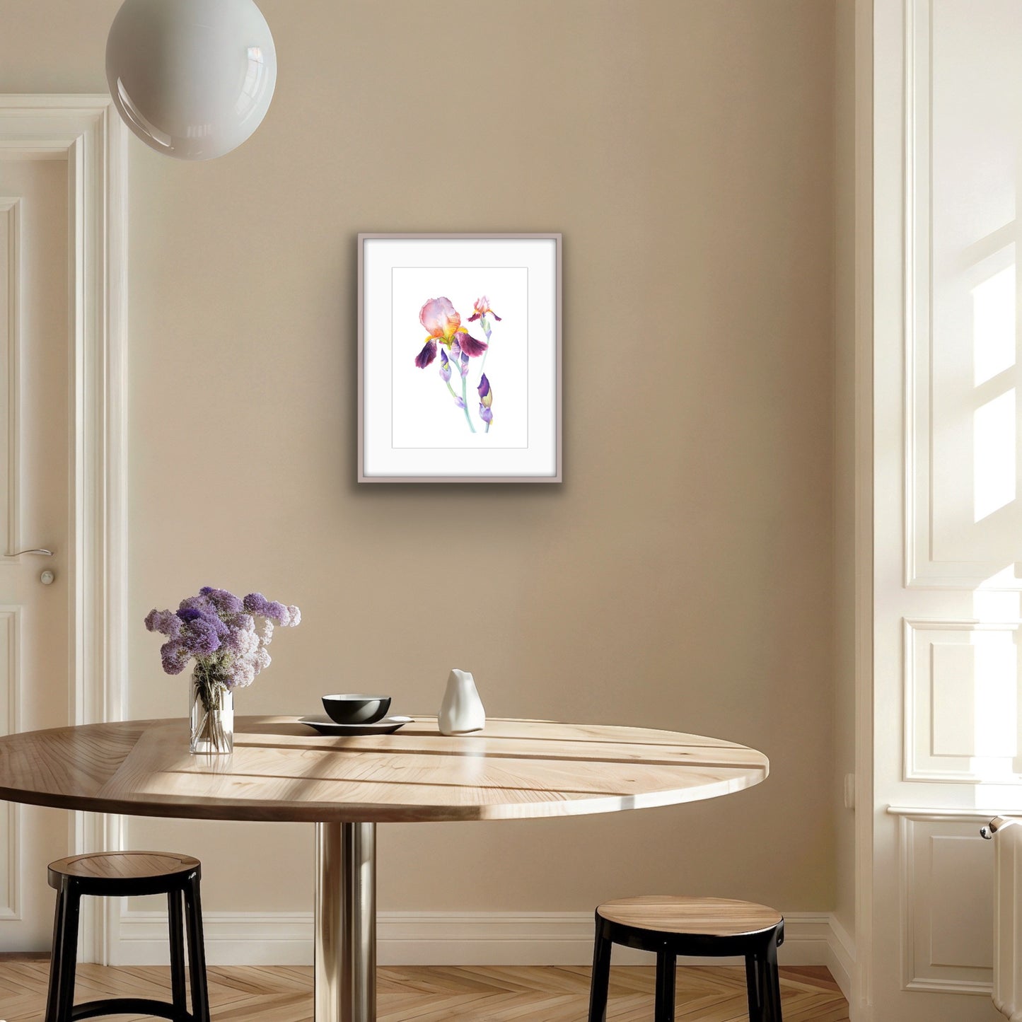 Wine and Roses Iris, Fine Art Giclee Limited Edition Print