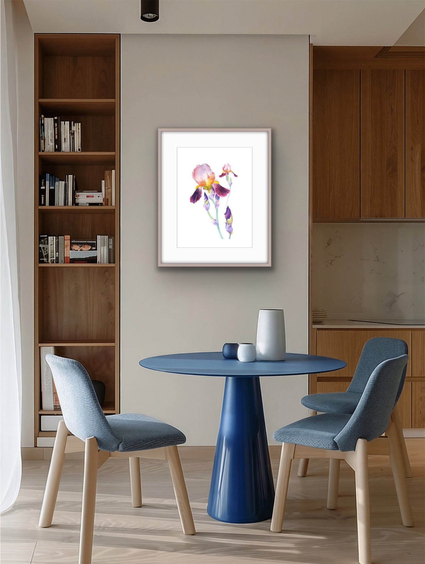 Wine and Roses Iris, Fine Art Giclee Limited Edition Print