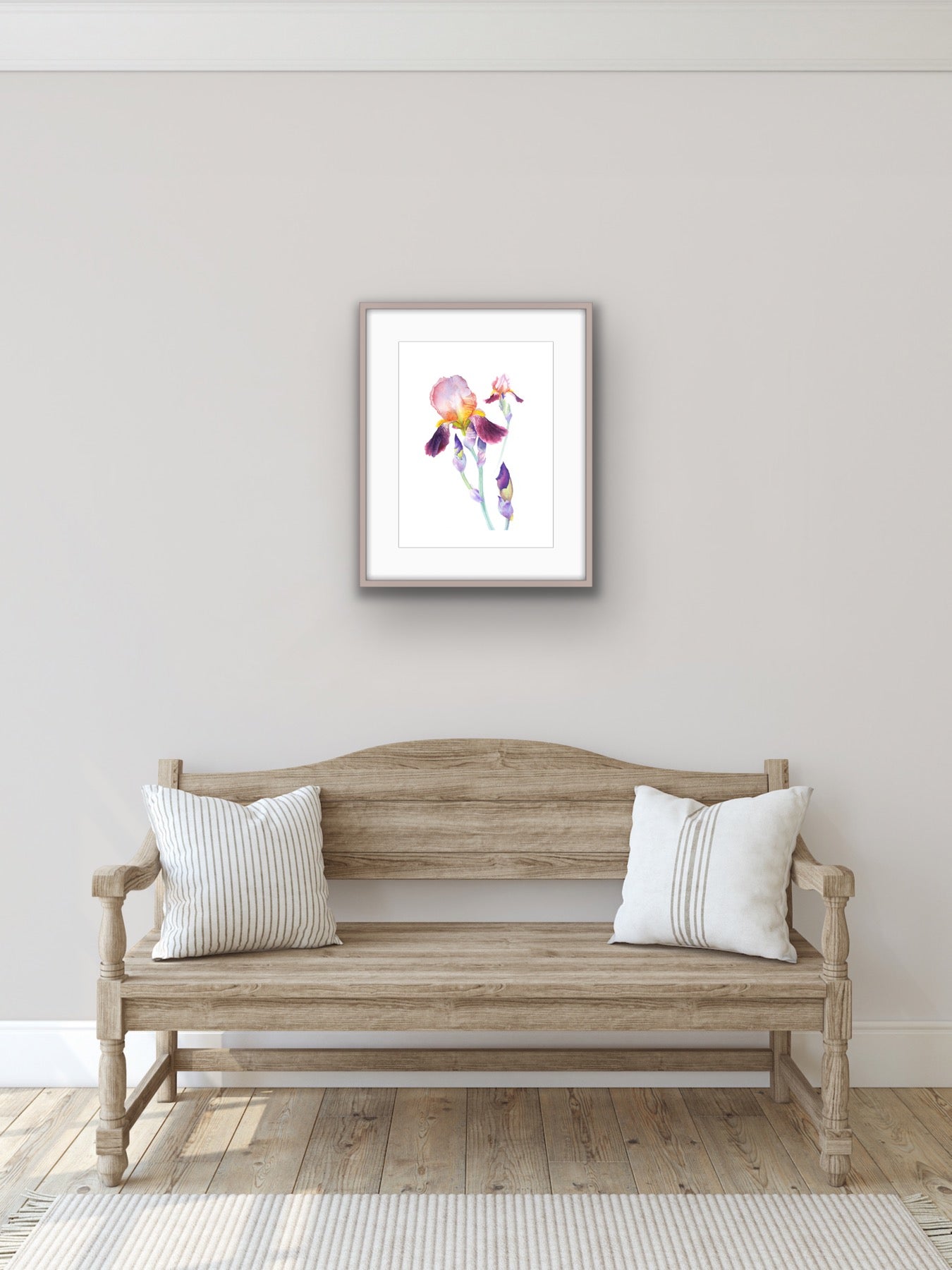 Wine and Roses Iris, Fine Art Giclee Limited Edition Print