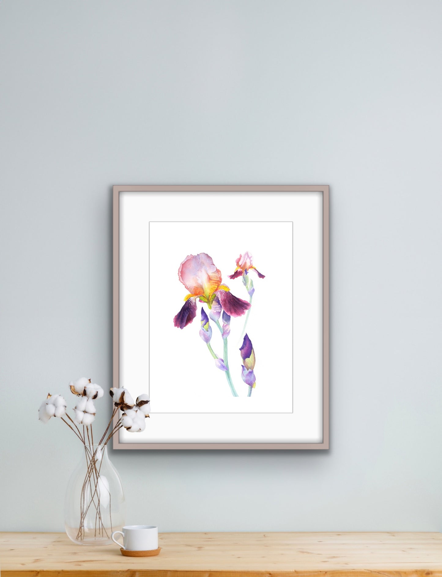 Wine and Roses Iris, Fine Art Giclee Limited Edition Print