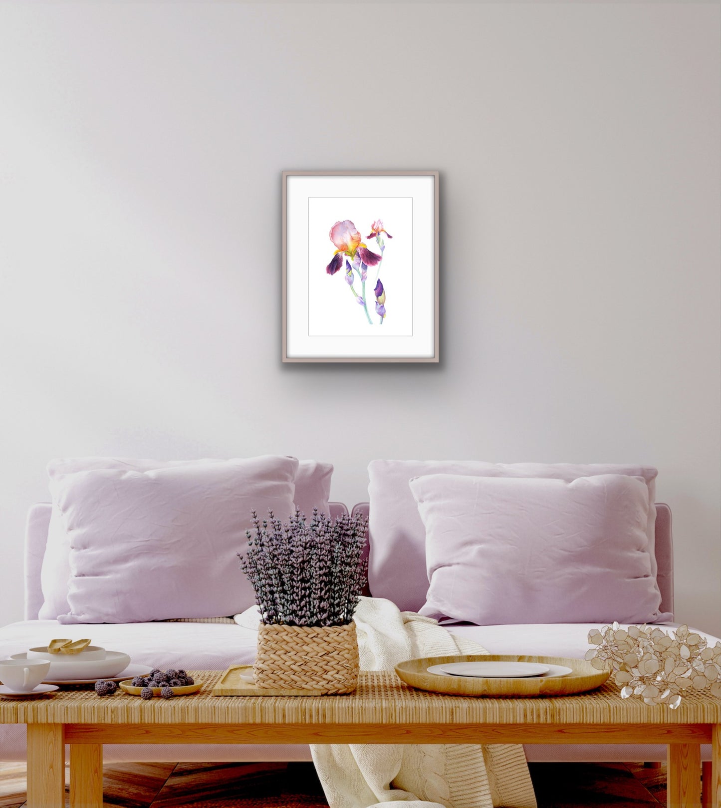 Wine and Roses Iris, Fine Art Giclee Limited Edition Print