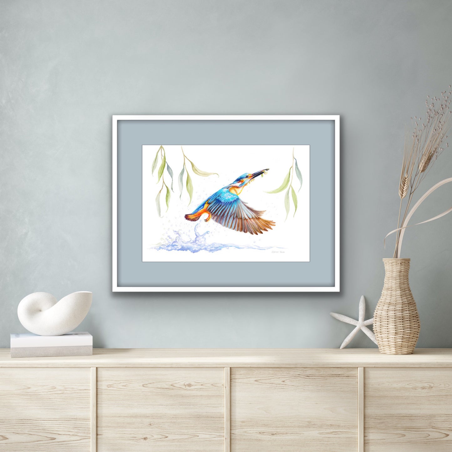 Kingfisher Fishing - Original Watercolour
