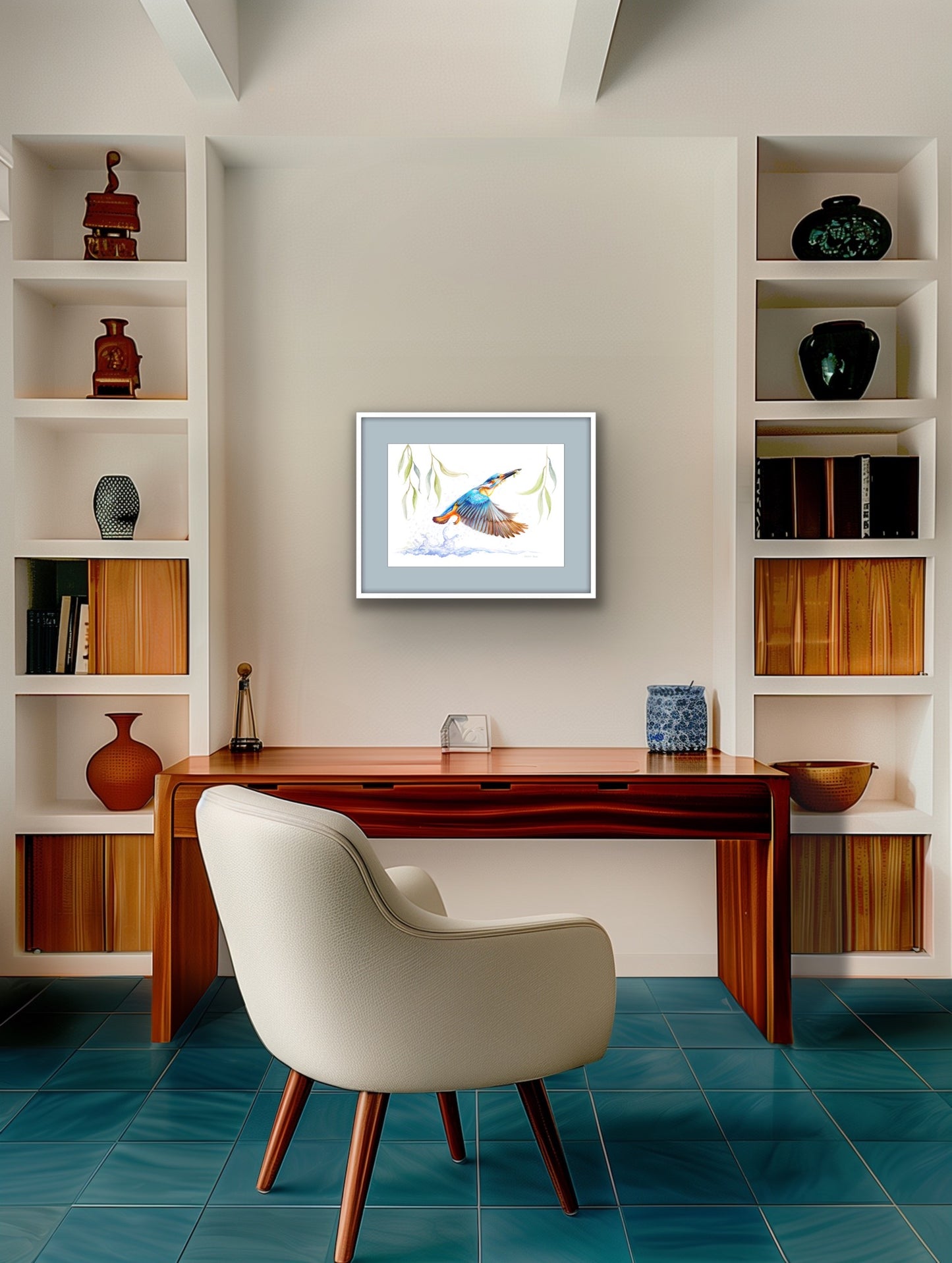 Kingfisher Fishing - Original Watercolour