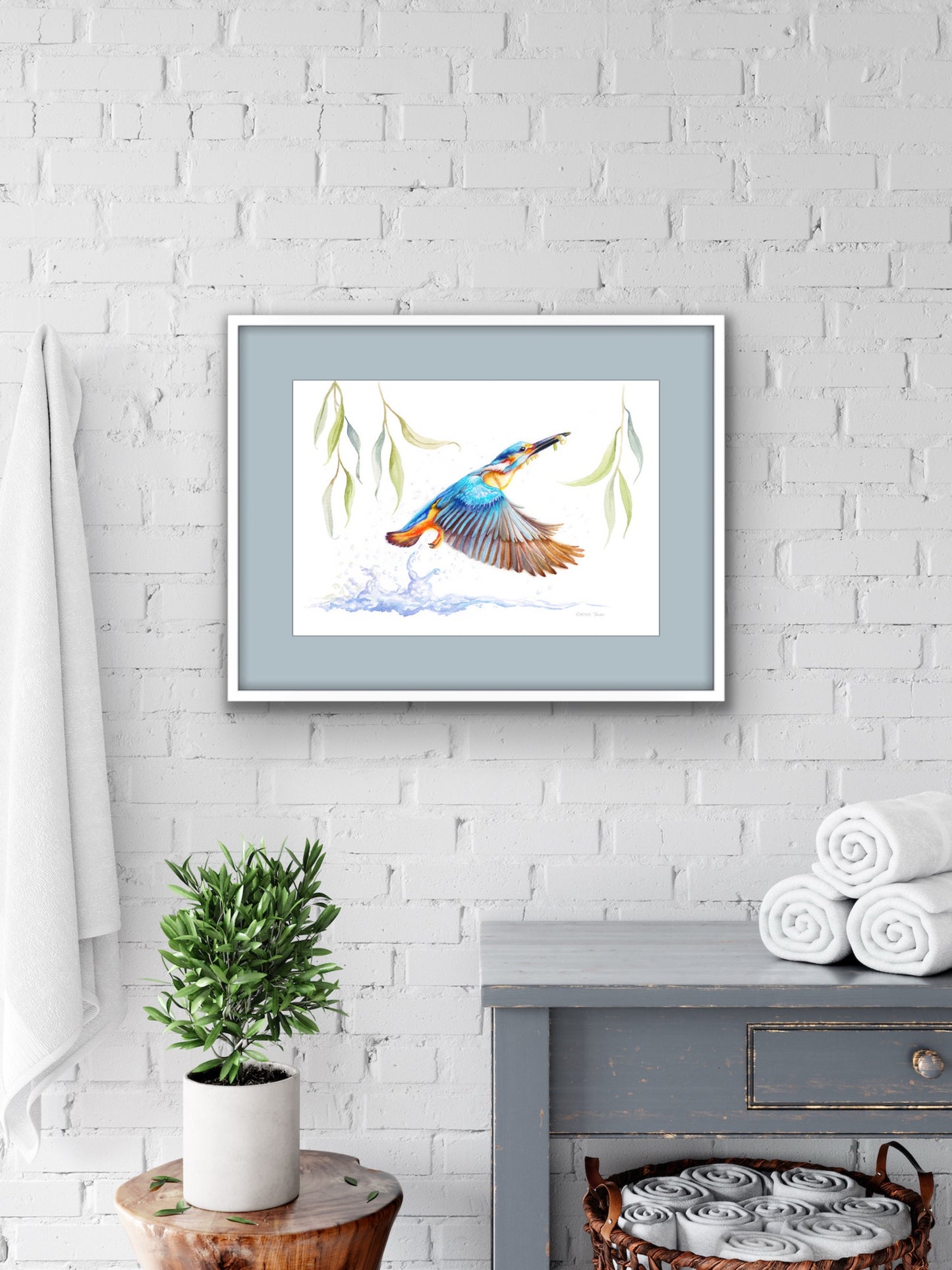 Kingfisher Fishing - Original Watercolour