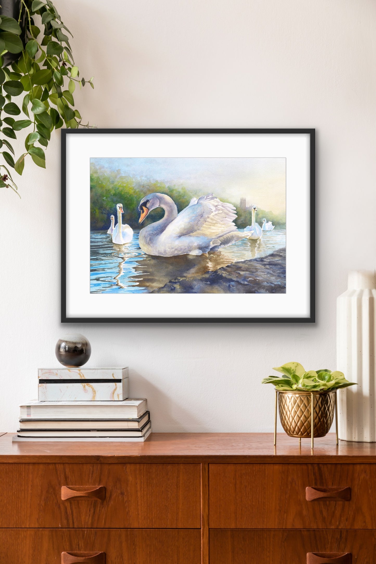 Severn Swans - Original Watercolour