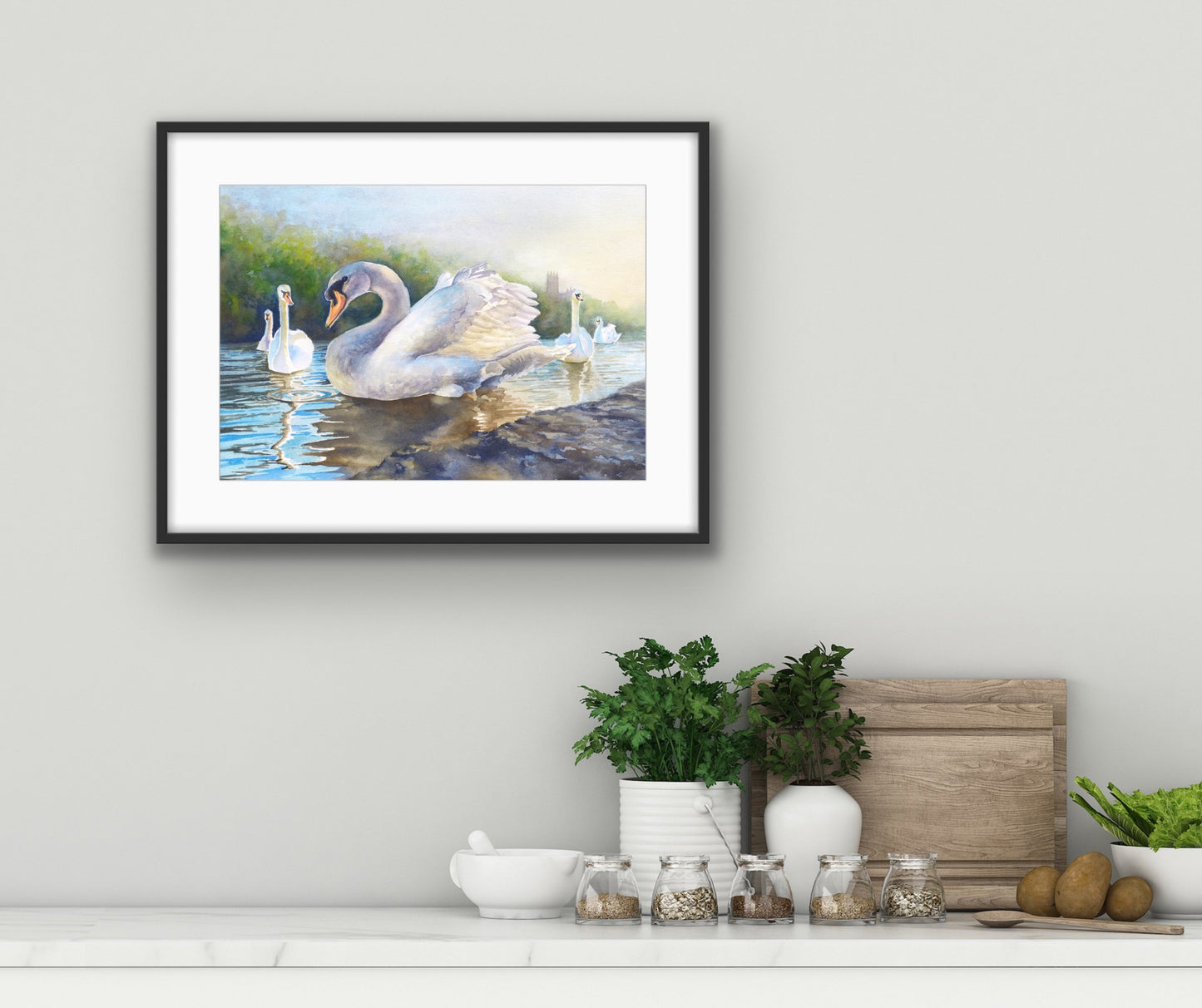 Severn Swans - Original Watercolour