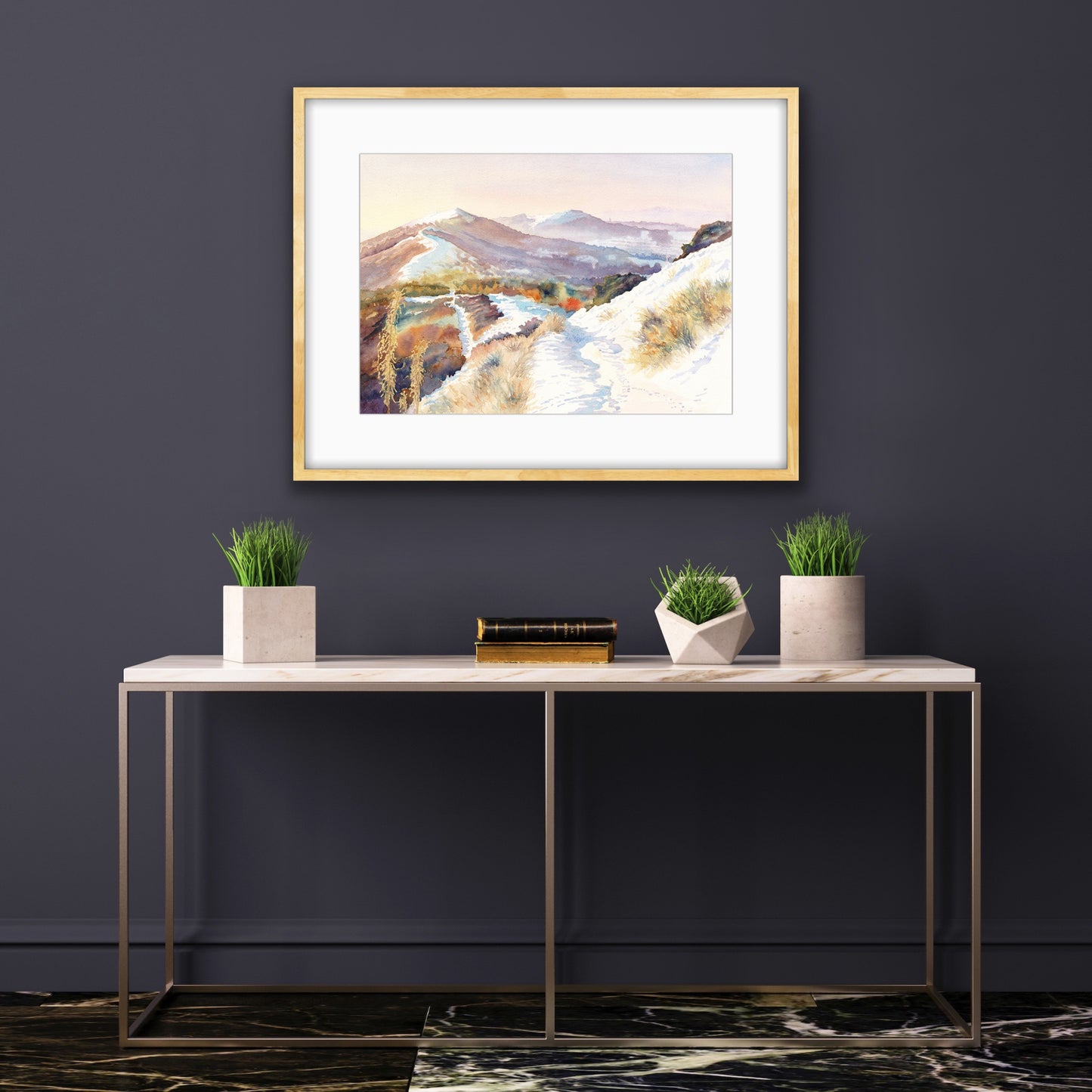 Snowfall on the Malverns - Watercolour, Fine Art Giclee Limited Edition Print