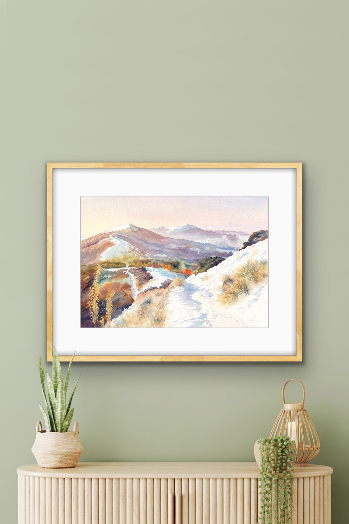Snowfall on the Malverns - Watercolour, Fine Art Giclee Limited Edition Print