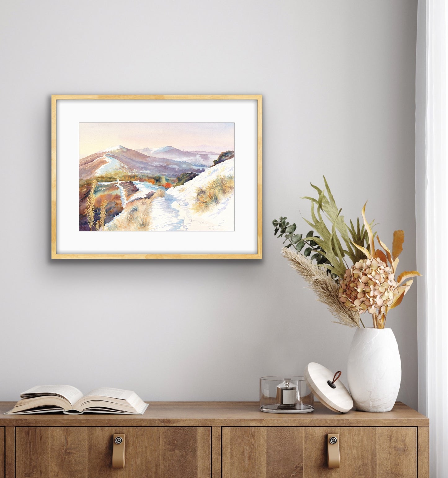 Snowfall on the Malverns - Watercolour, Fine Art Giclee Limited Edition Print