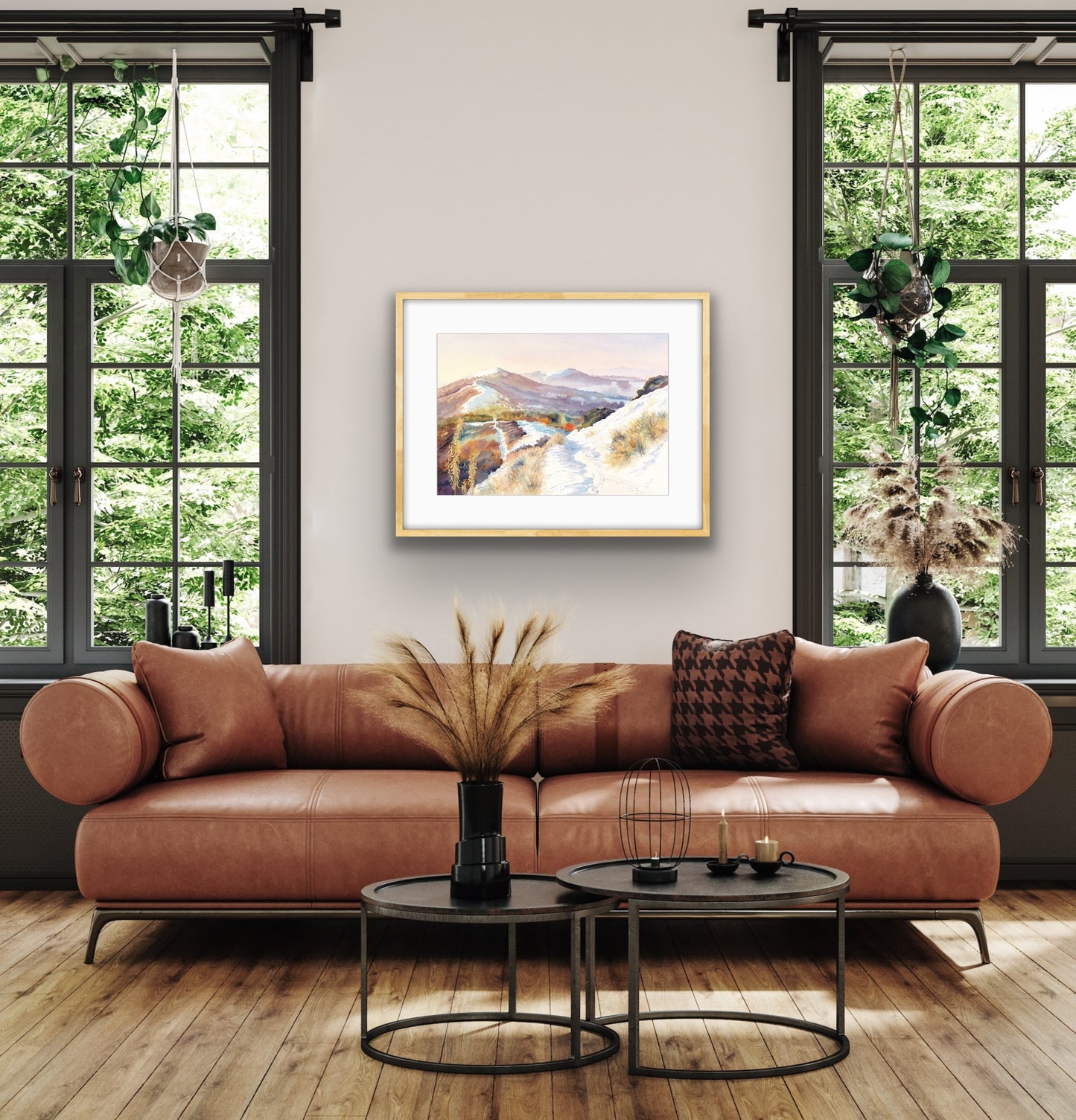 Snowfall on the Malverns - Watercolour, Fine Art Giclee Limited Edition Print