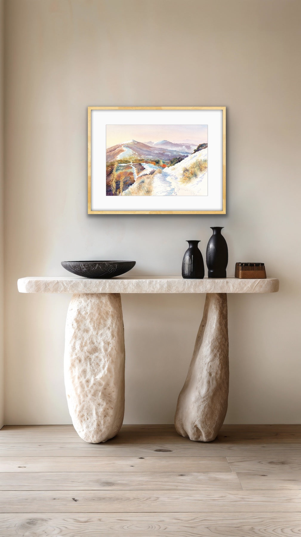 Snowfall on the Malverns - Watercolour, Fine Art Giclee Limited Edition Print