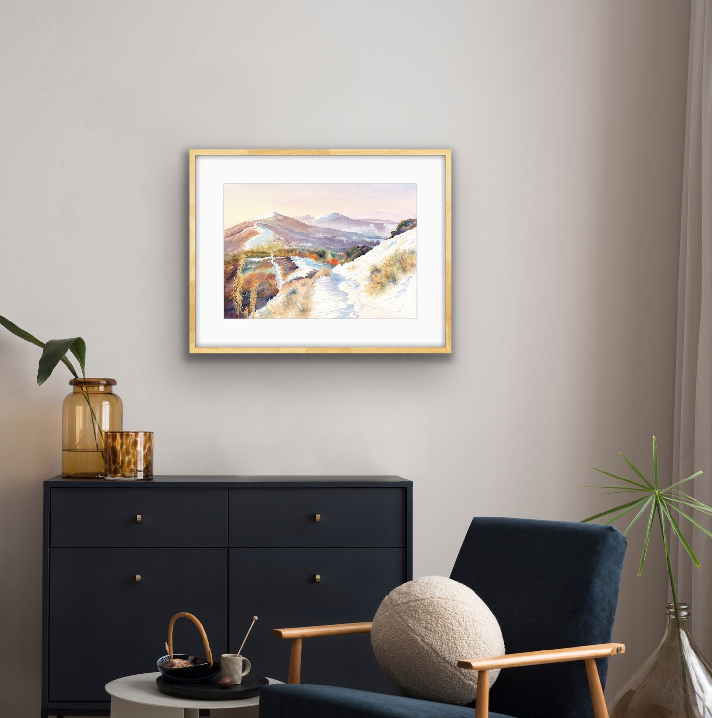 Snowfall on the Malverns - Watercolour, Fine Art Giclee Limited Edition Print