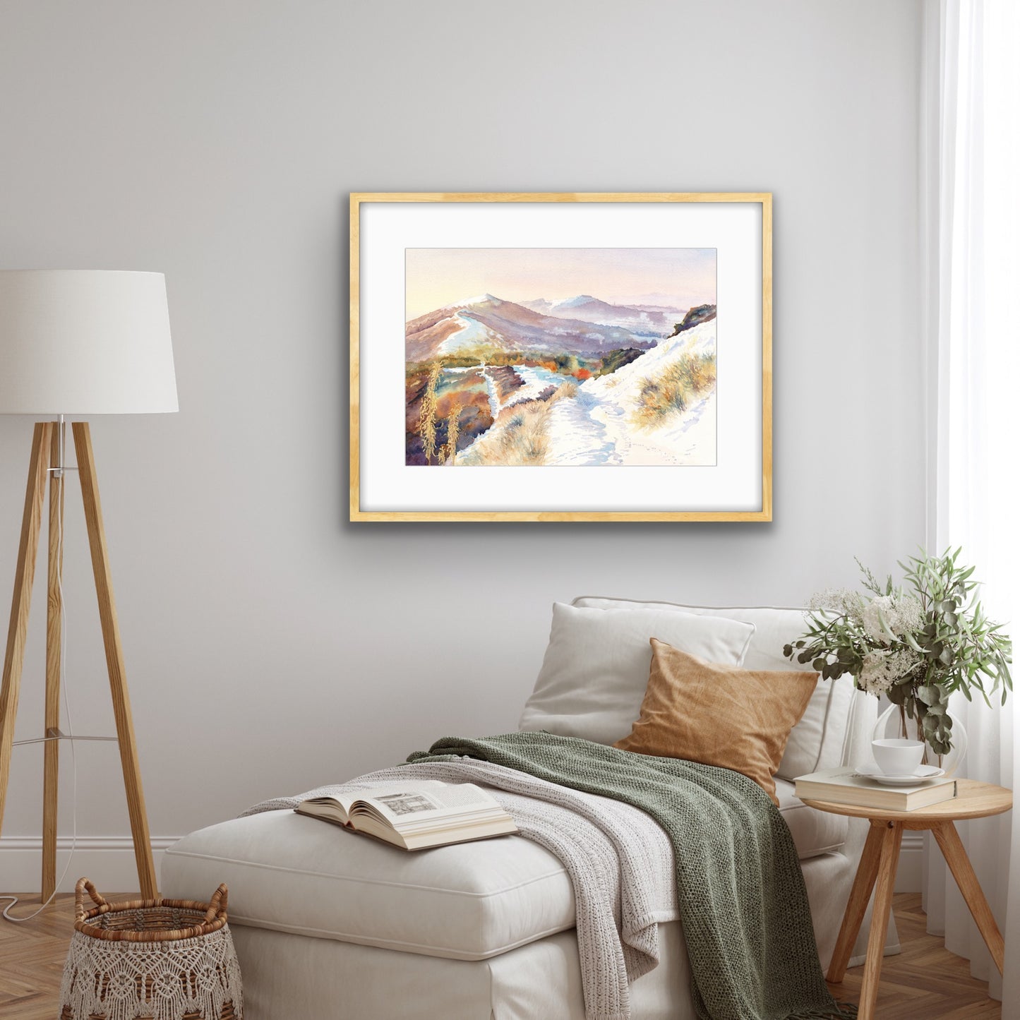 Snowfall on the Malverns - Watercolour, Fine Art Giclee Limited Edition Print