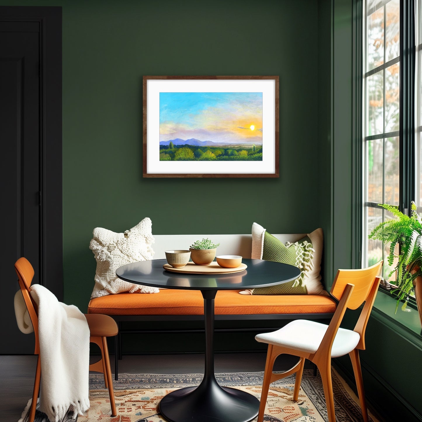 Sunset over the Malverns - Original Pastel