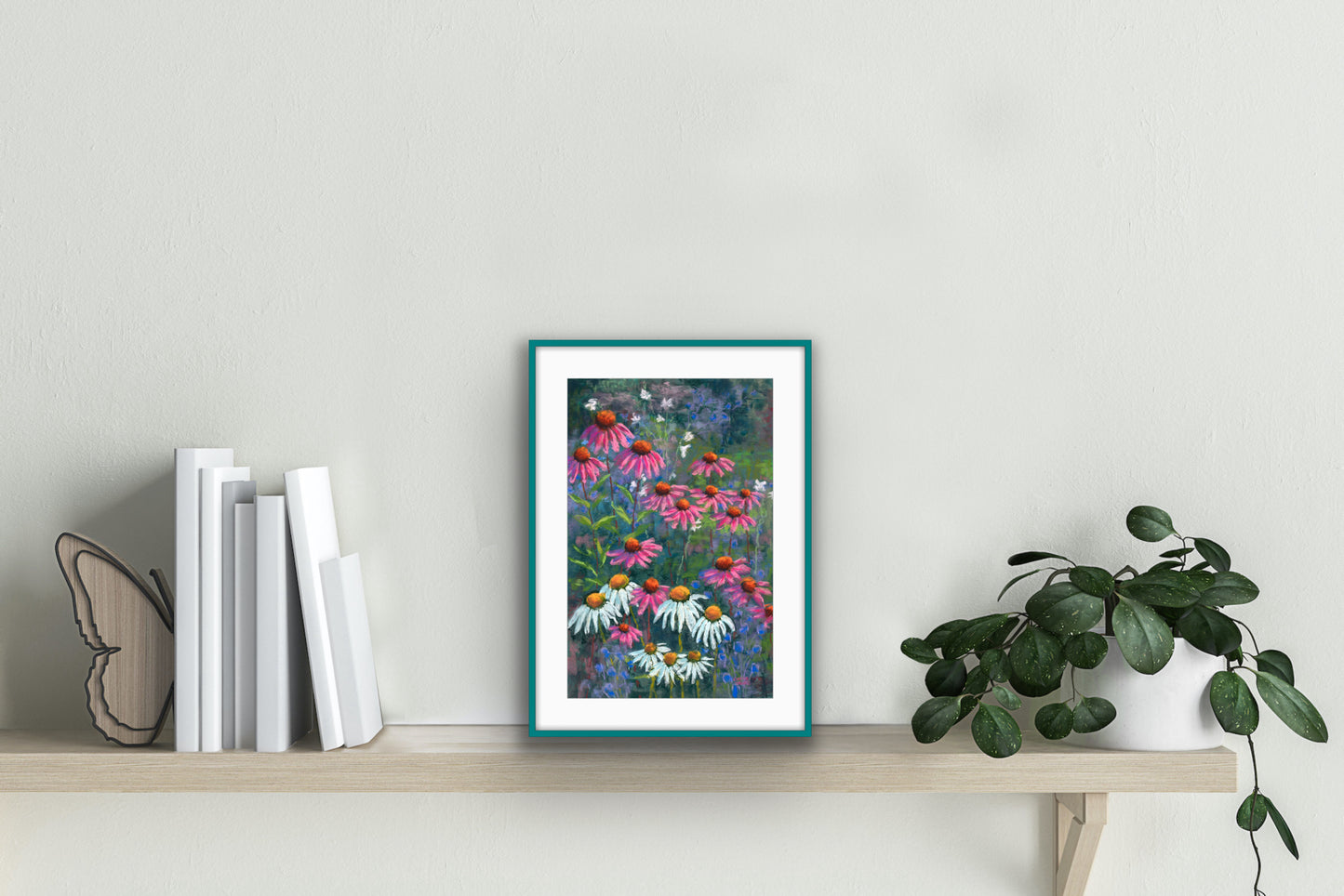 Echinaceas and Daisies, Fine Art Giclee Limited Edition Print