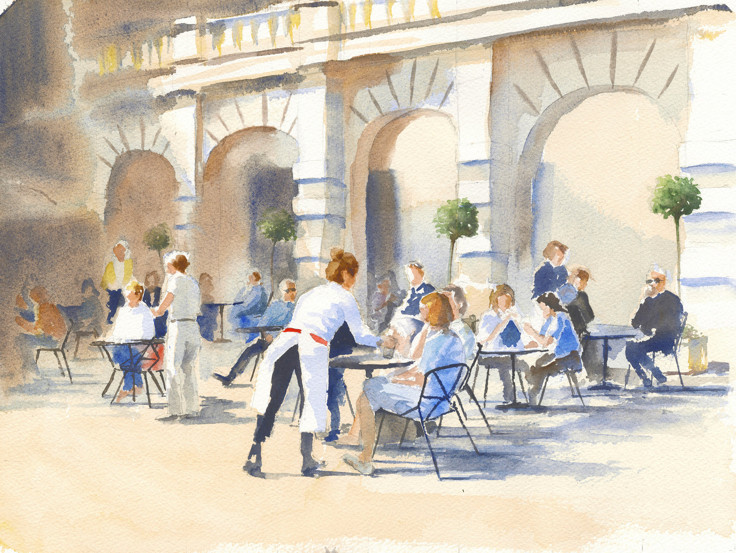 Cafe Culture, Fine Art Giclee Limited Edition Print