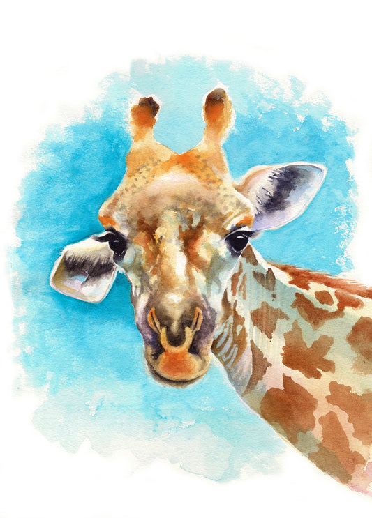 Giraffe, Fine Art Giclee Limited Edition Print