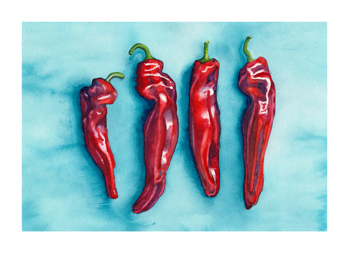 Red Hot Chilli Peppers, Fine Art Giclee 10x8" Mini Print