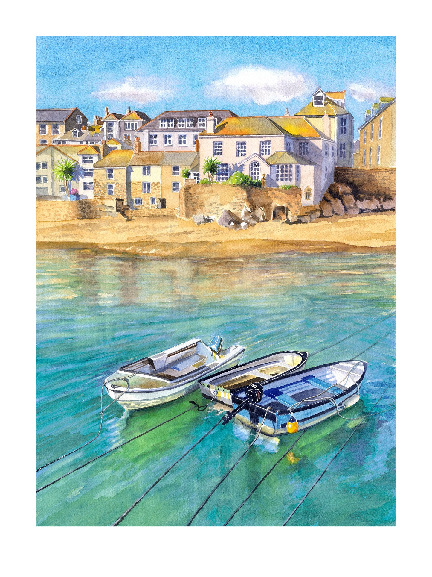 St Ives - Watercolour, Fine Art Giclee Limited Edition Print