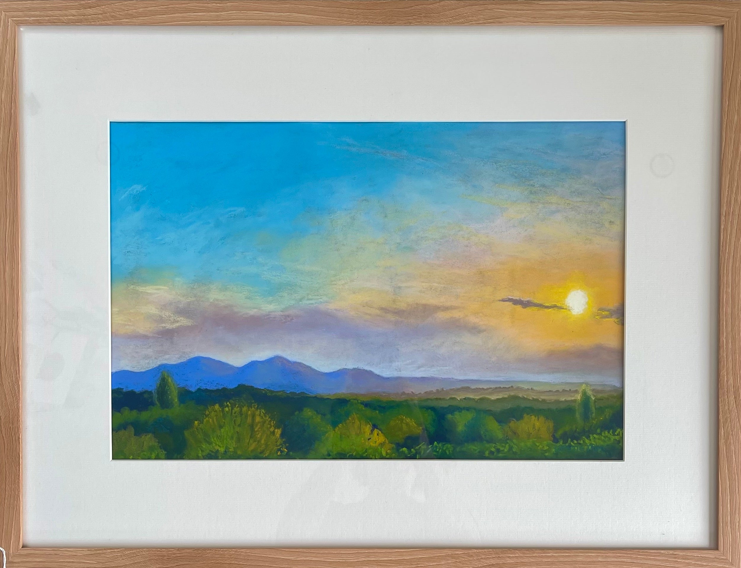 Sunset over the Malverns - Original Pastel – Kirstie Trobe Fine Art