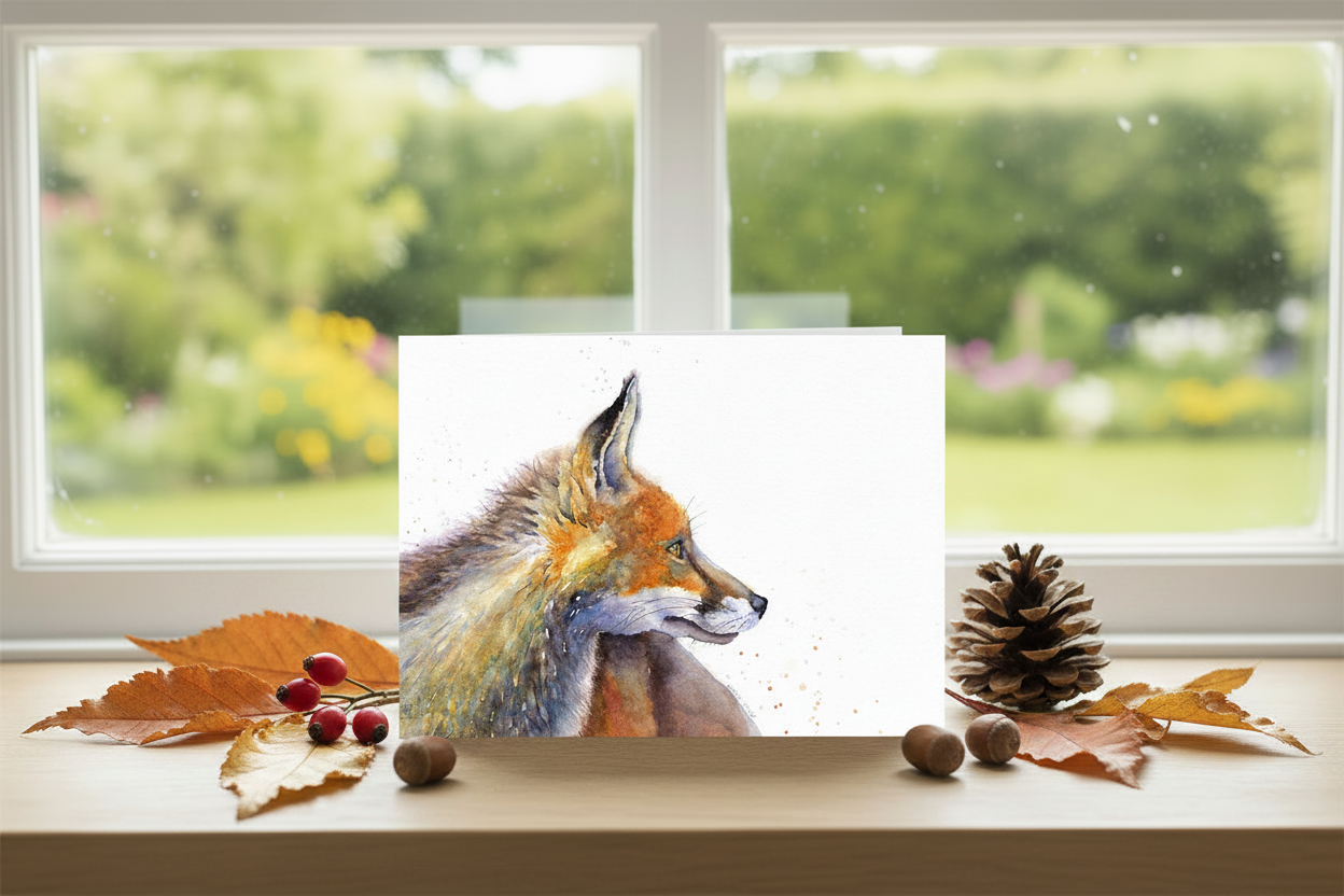Outfoxed - Windowsill with Autumnal Props