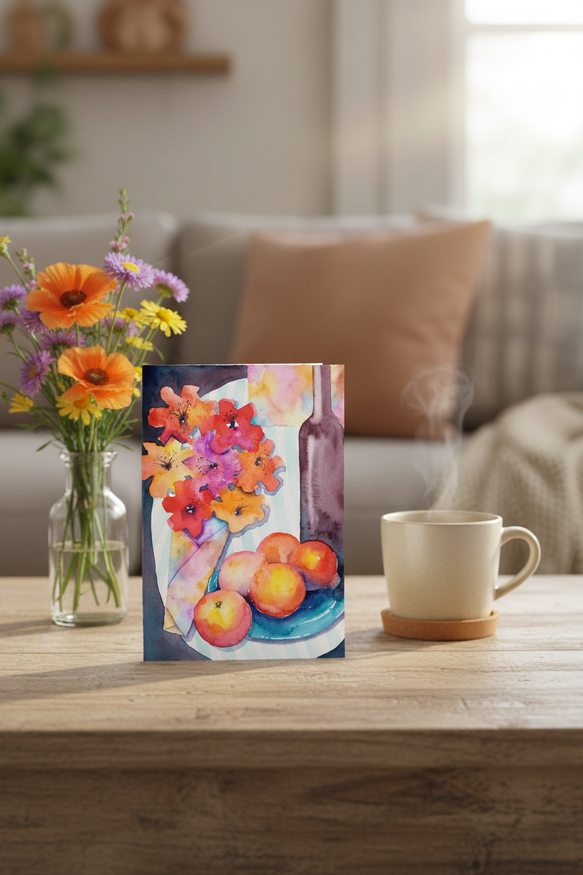 Say it with Flowers Card on Coffee Table