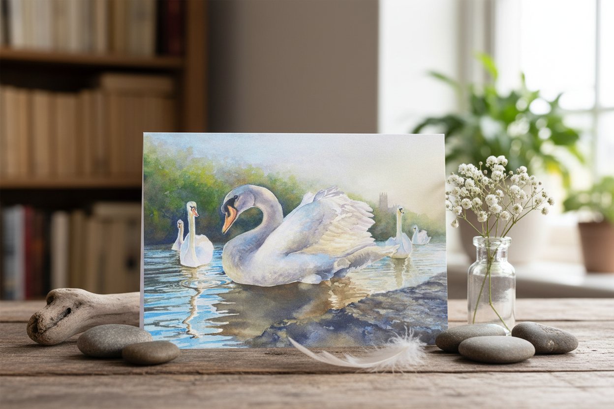 Severn Swans - Bookshelf Interior Setting