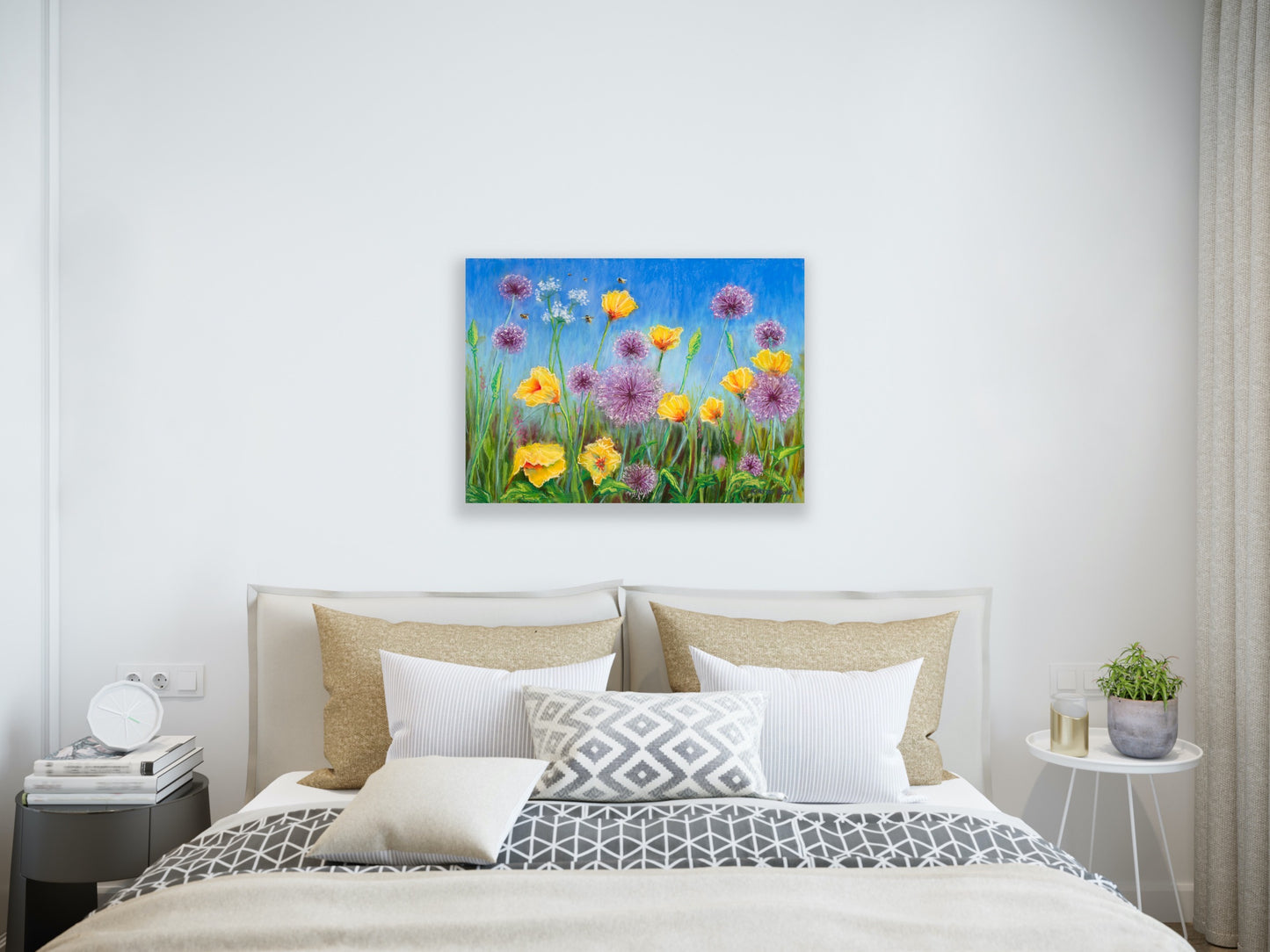 Alliums and Poppies, Fine Art Giclee Limited Edition Print