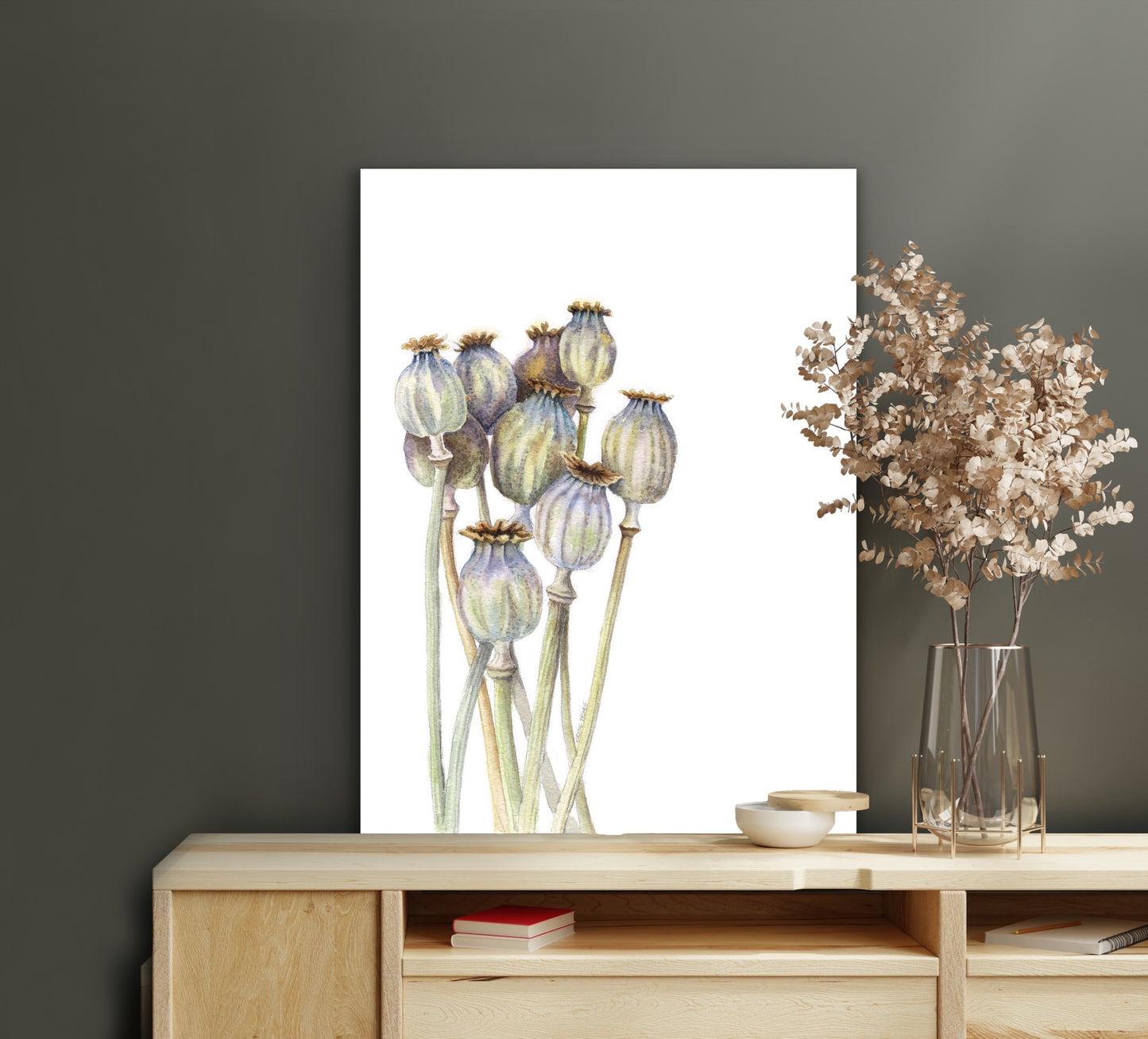 Seedhead Poppies, Fine Art Giclee Limited Edition Print