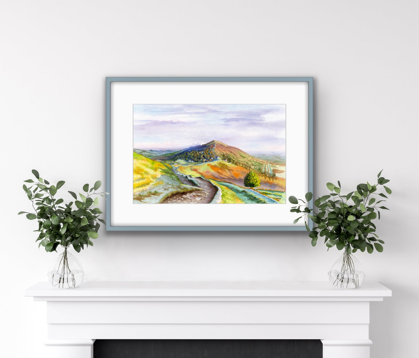 Malvern Hills - Watercolour, Fine Art Giclee Limited Edition Print